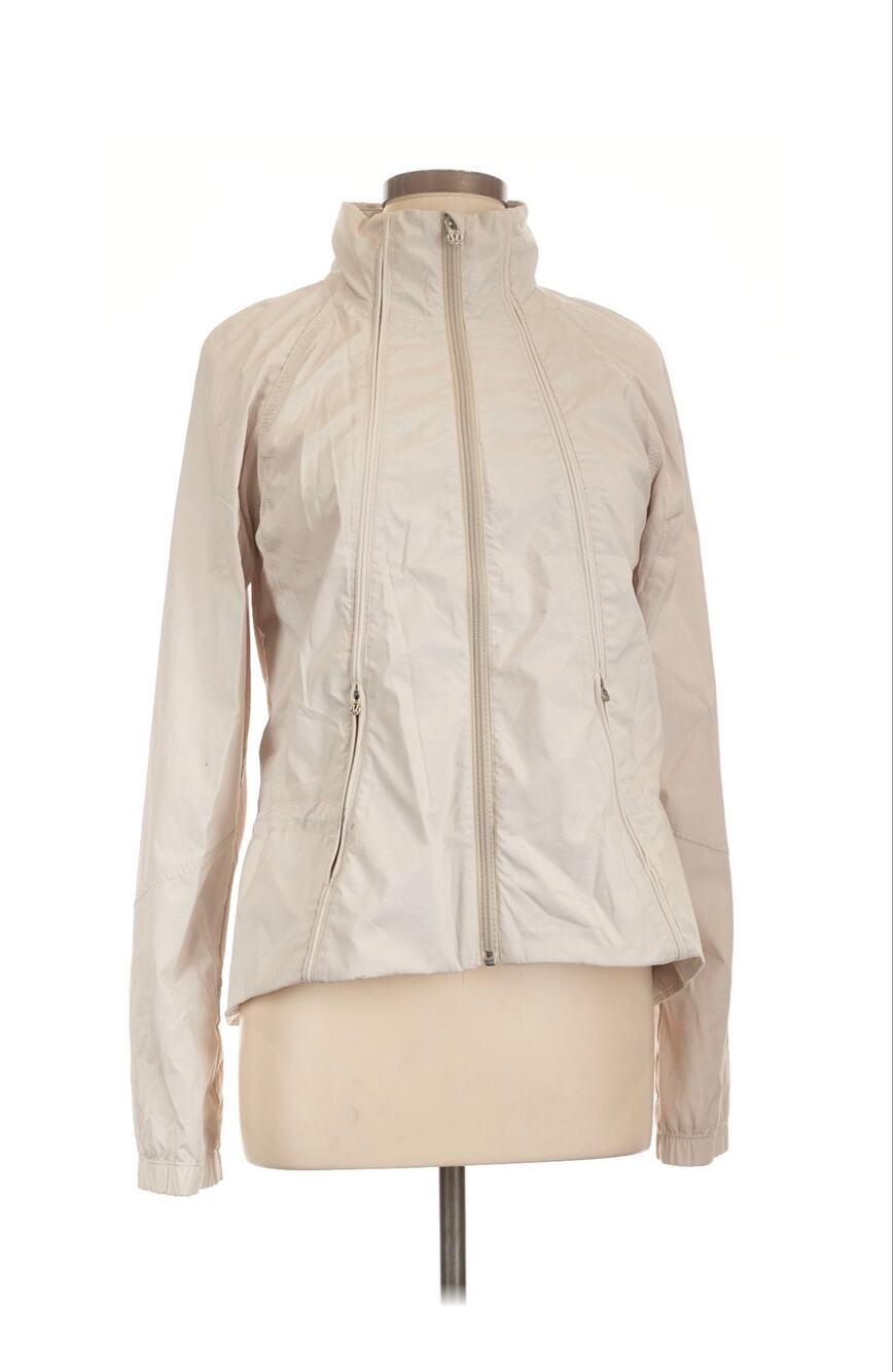 Lululemon Lightweight Running Jacket Light Ivory Women's Size 10